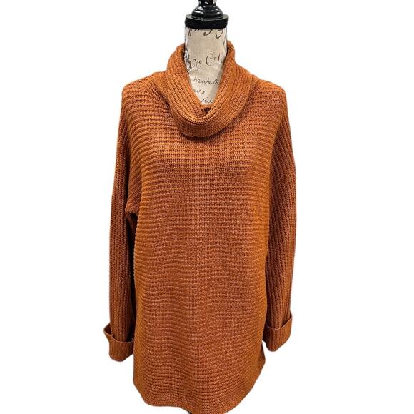 Anthropologie Pilcro Cowl
Neck Sweater in Rustic Orange - Picture 2 of 7